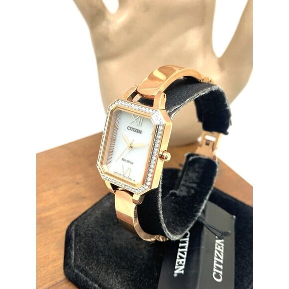 Citizen Women's Watch EM0983-51A Eco Drive Silver Dial Rose Gold Bangle … - Picture 13 of 13